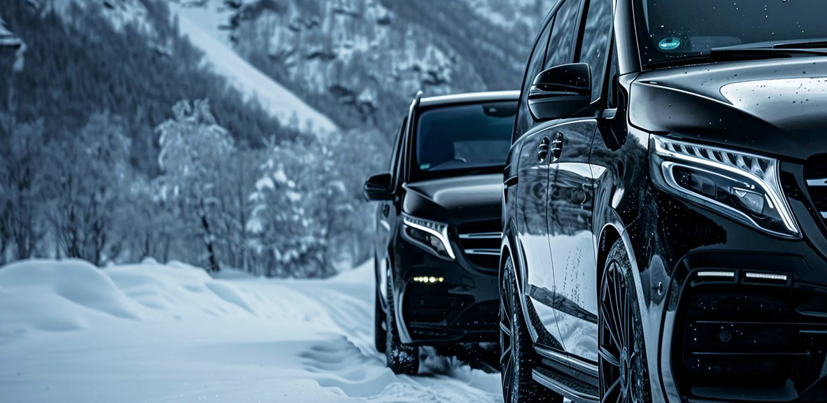 Private chauffeur transfer to The I.C.E. St. Moritz event