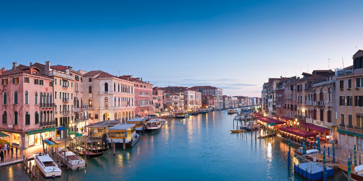 Marco Polo Airport arrivals area in Venice