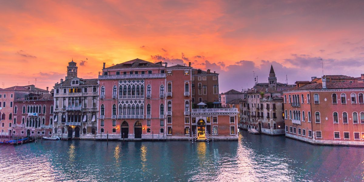 Venice canals at sunset with private boat transfer